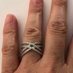 Genuine Pandora Entwined Lines Ring Size 7